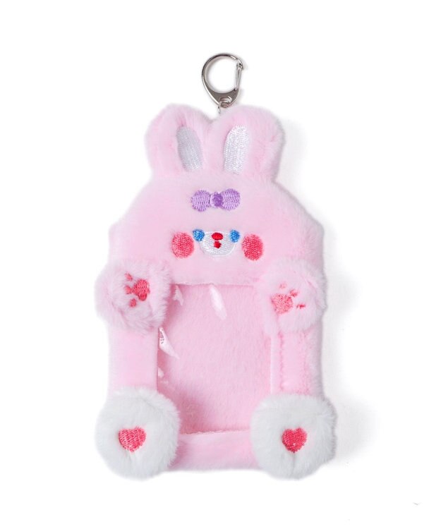 WEGO ふわふわぬいカードホルダーキーホルダーA 柄1