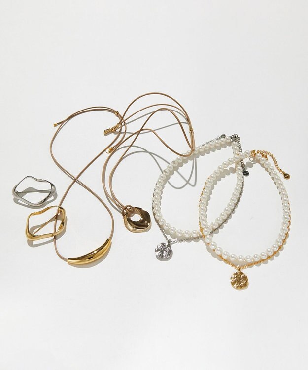 23区 メタルバートップ ネックレス ゴールド系