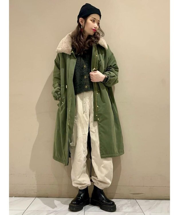 Green Parks ・ＥＬＥＮＣＡＲＥ　ＤＵＥ　コーデュロイカーゴパンツ Ivory