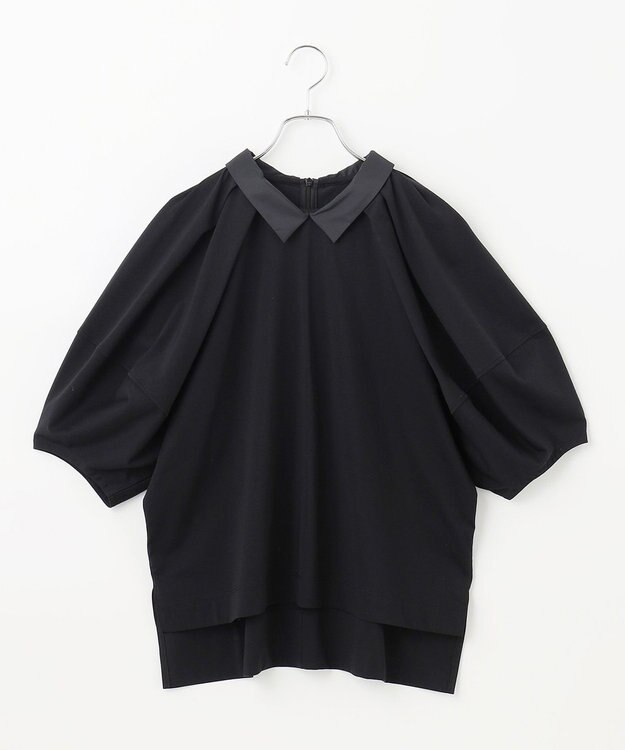 #Newans 【撥水・吸水速乾】コンビネーションベルスリーブカットソー ブラック系