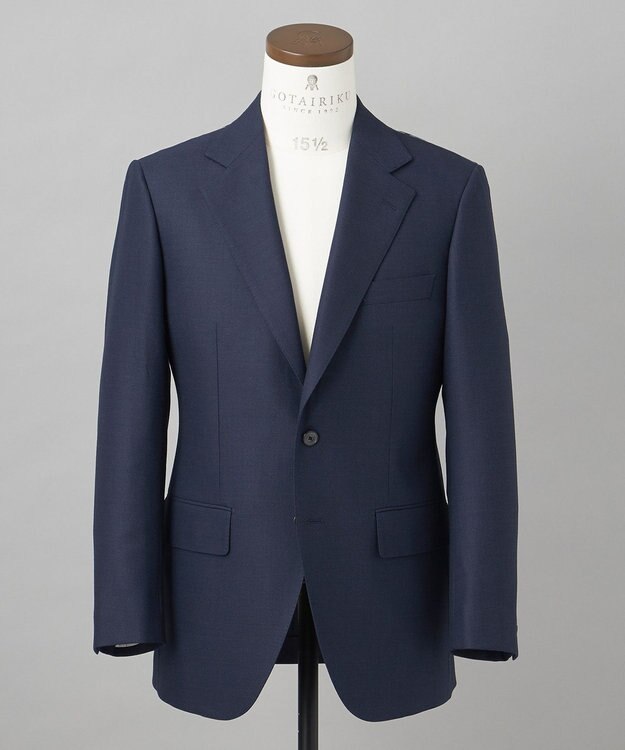 GOTAIRIKU ロングシーズン着用可【横伸度15％/ストレッチ性抜群】タスマニア120ｓスーパーストレッチ スーツ（ネイビー） ネイビー系8