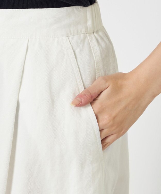 NAVE 【ReNave・セットアップ可/洗える】コットンリネンカルゼ  カーゴパンツ ホワイト系