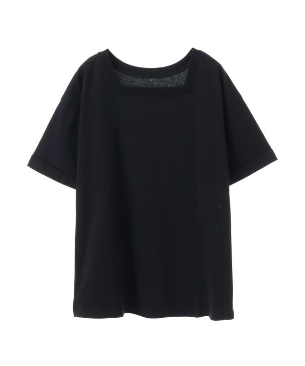 CRAFT STANDARD BOUTIQUE 接触冷感/抗菌防臭/ 前後2WAY半袖スクエアネックTee Black