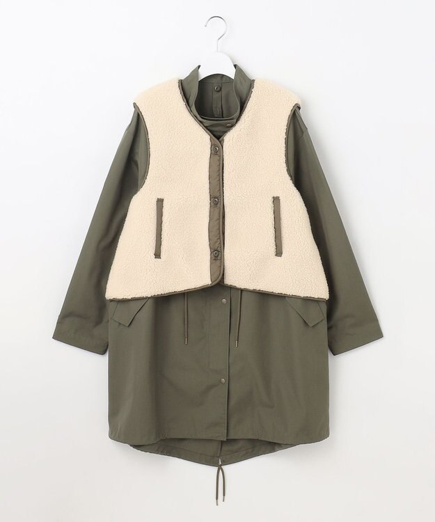 23区 S 【SLOW/一部店舗限定】マルチウェイ モッズコート カーキ系