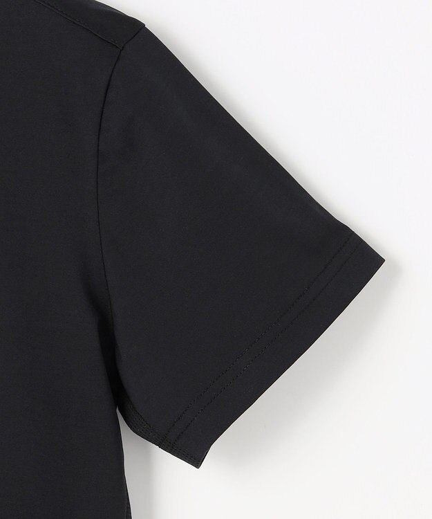 PW CIRCULUS 【WOMEN】メッシュコンビ モックネックT ゴルフウェア レディース ブラック系