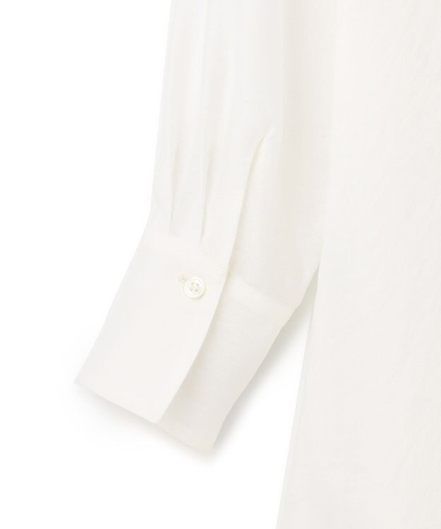 23区 【好評につき新色追加/洗える】イレギュラーヘム シアー ブラウス ホワイト系