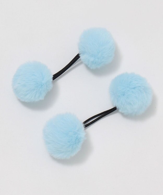 WEGO L2Pダブルポンポンヘアゴム サックス