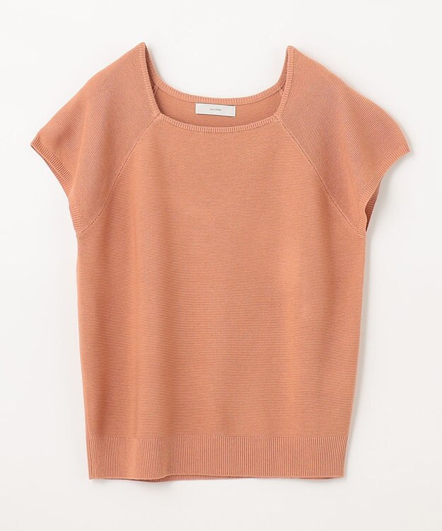 ANY 【洗濯機可能/アンチピリング/UVケア】アクリルガータースクエアニット オレンジ