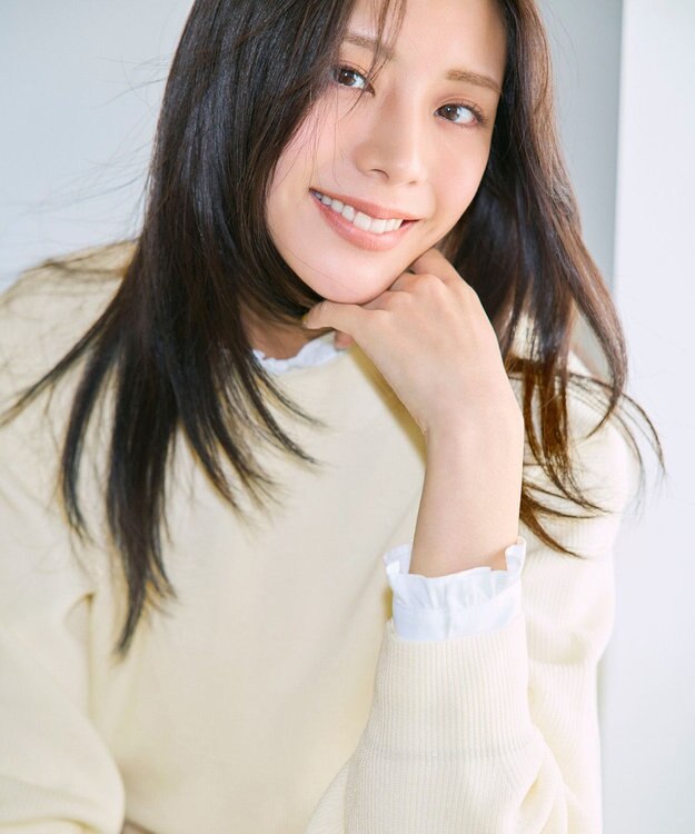 ANY SIS ラインポイント ニット オフ