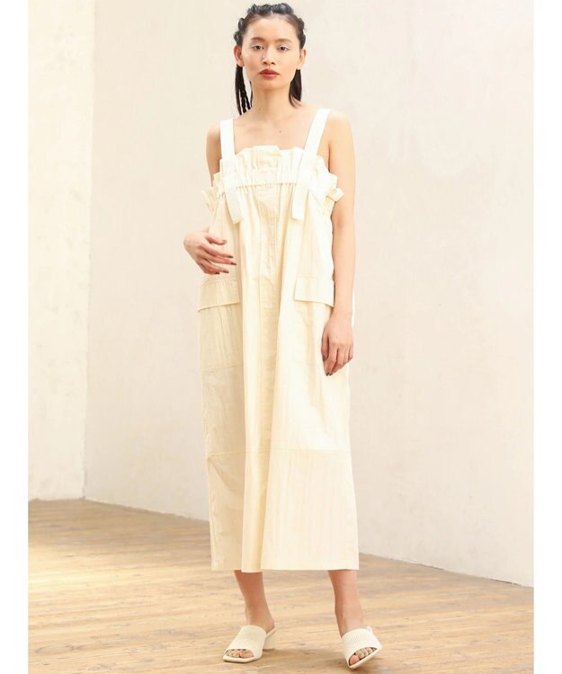 Green Parks ■ＥＳＣＡＲ　ミリタリージャンパースカート Ivory