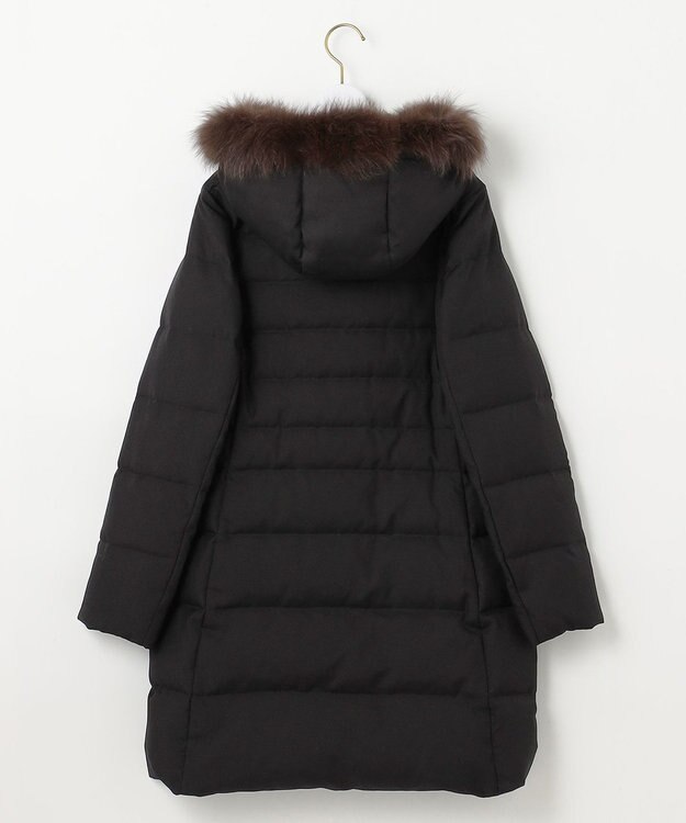 ANY SIS 【洗える】リッチファーフードロング ダウン ブラック