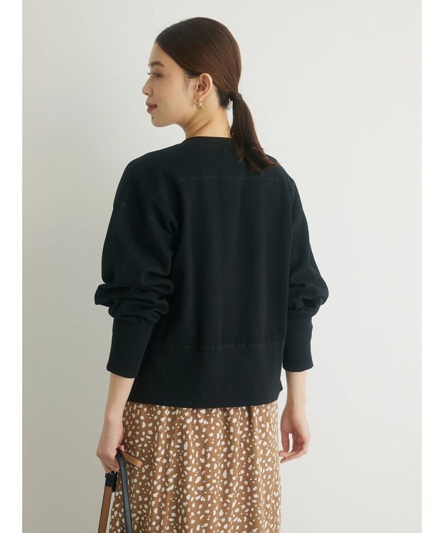 Green Parks ・Ｐｅｔｉｔ　Ｆｌｅｕｒ　テレコリブカーディガン Black