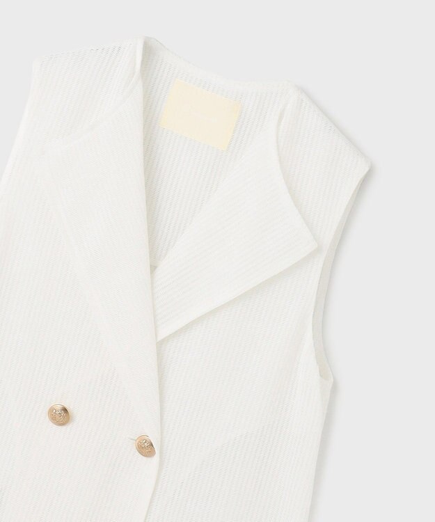 GRACE CONTINENTAL カラミロングジレ ホワイト