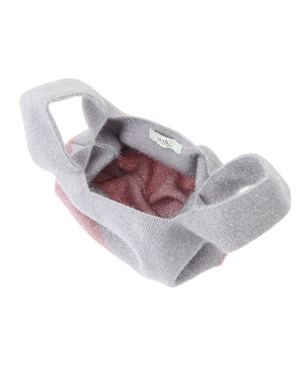 earth music&ecology バイカラーキラキラニットハンドバッグ Light Gray