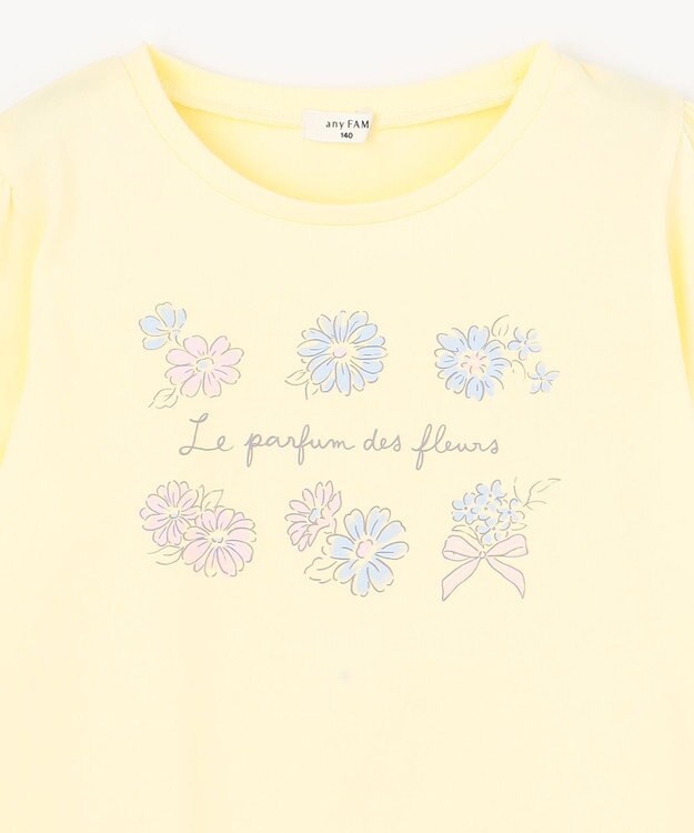 ANY KIDS 【WEB限定】7days プリント 長袖Tシャツ クリーム×フラワー