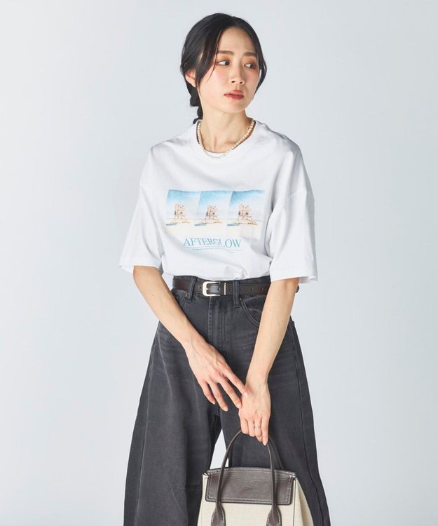 OP／FILA 【Ocean Pacific】フォトプリントTシャツ ホワイト
