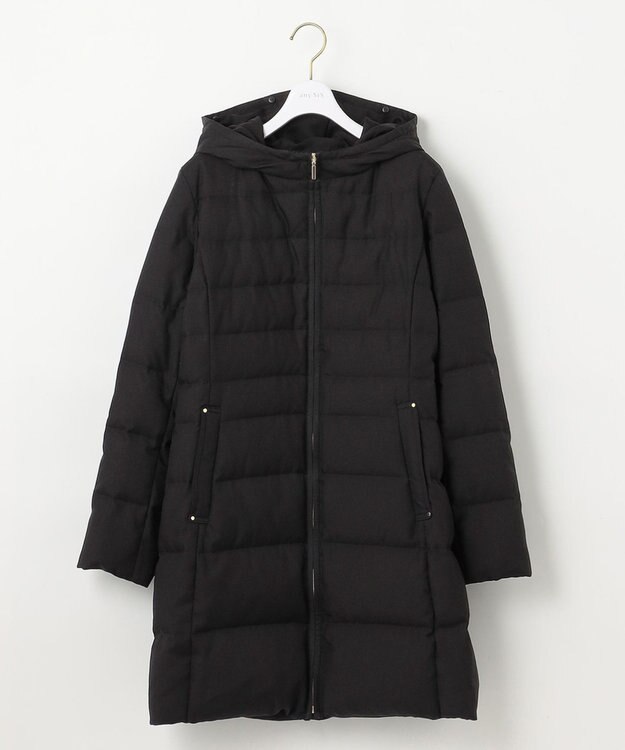 ANY SIS 【洗える】リッチファーフードロング ダウン ブラック