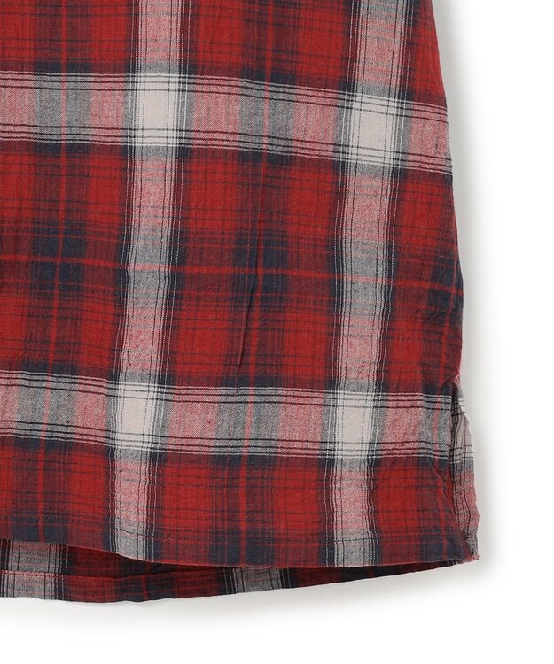 J.PRESS MEN 【J.PRESS ORIGINALS】【UNISEX】Indian Madras Open Shirts / Baggy-Fit レッド系4