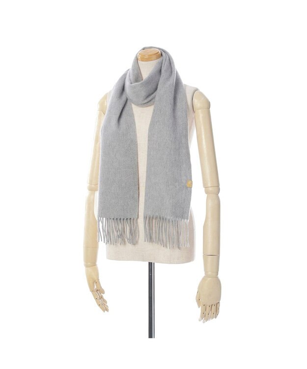 MOONBAT WEB限定【洗える】ミエル (miel) カシミヤ100％ プレーンマフラー グレー