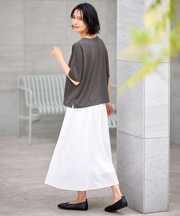 ANY ドライポンチVネックプルオーバー モカ