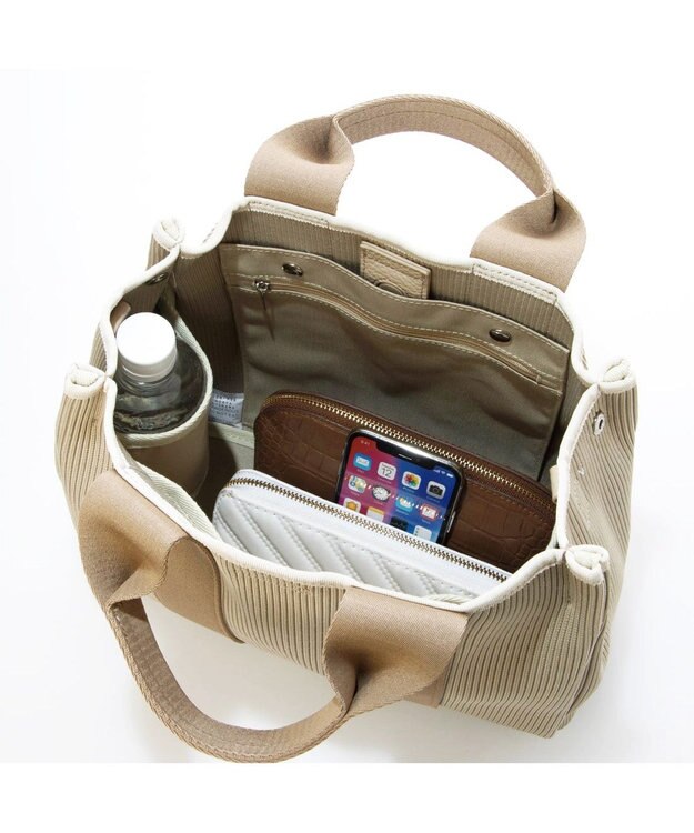 UNBILLION カシュカシュ cachecache / ジャガードニットスクエア2wayトート ベージュ