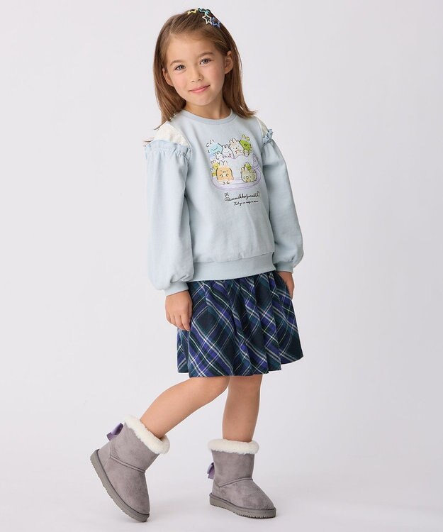 ANY KIDS 【すみっコぐらし】レイヤード 風 トレーナー ペールサックス