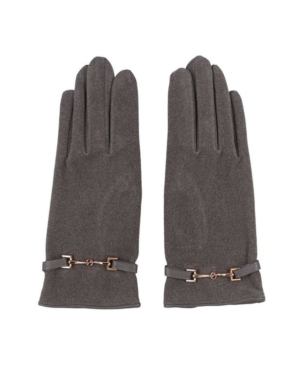 UNBILLION カシュネ cache nez / ビット金具付きジャージー手袋 GY