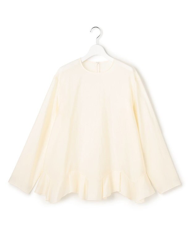 23区 【GOLD LABEL】オーガンジー ラッフルヘム ブラウス アイボリー系