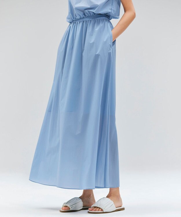  【洗える/セットアップ対応】SPIGA / ギャザーロングフレアスカート
