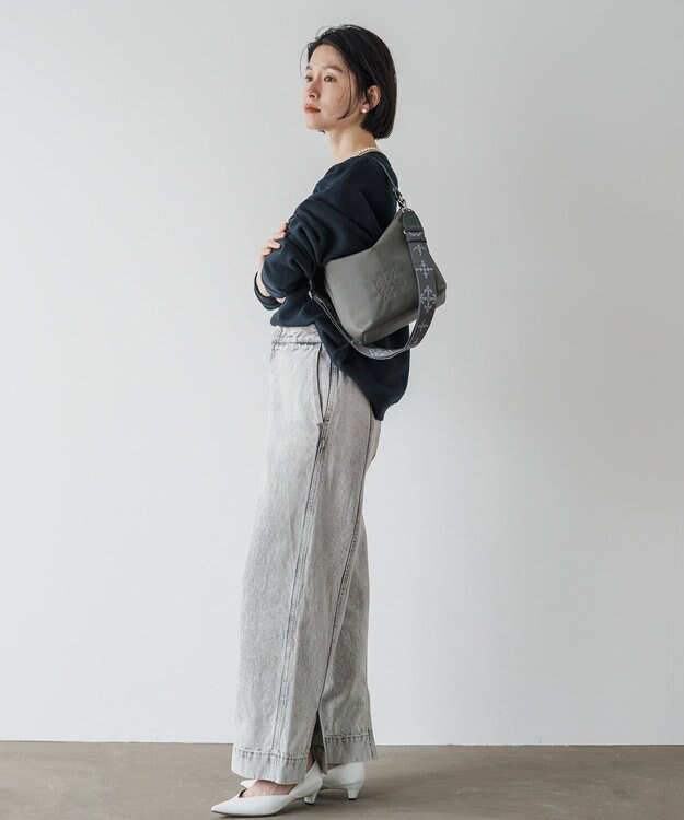 russet ＜320g/撥水性あり＞コーデュラナイロン2wayシンプルショルダーバッグ(CE-1536) Gray