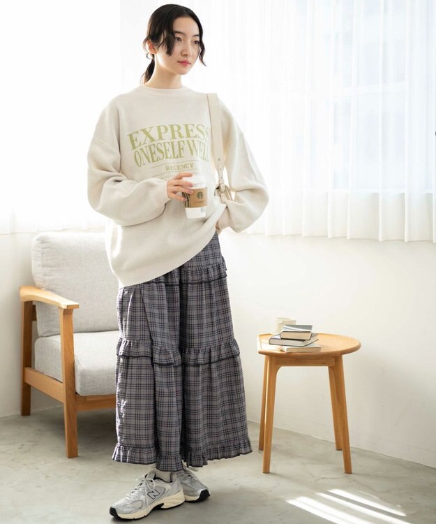 WEGO ジャガードニットプルオーバー ホワイトアイボリー