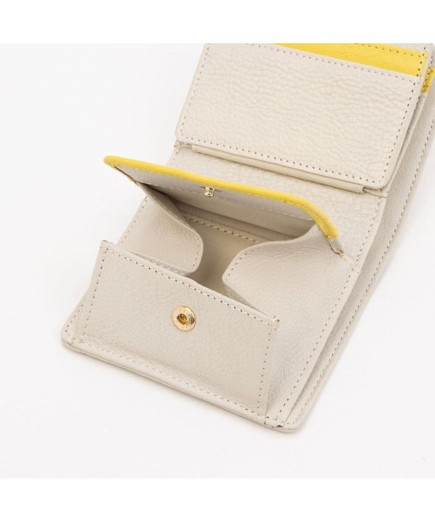 UNBILLION アトランタ ATLANTA / 牛革二つ折りカラーコンビウォレット アイボリー