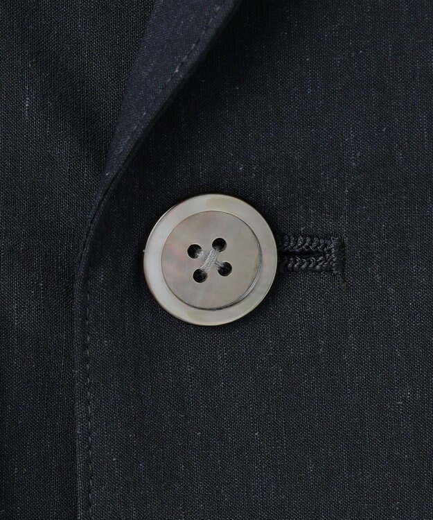 J.PRESS LADIES セルロースリネンストレッチ ダブル ジャケット ネイビー系