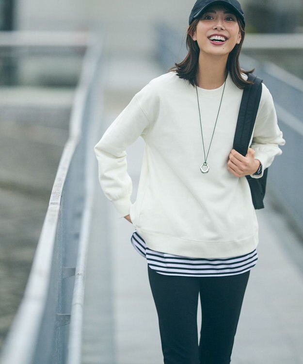 23区 【一部店舗限定/洗える】カラー スウェット エクリュ