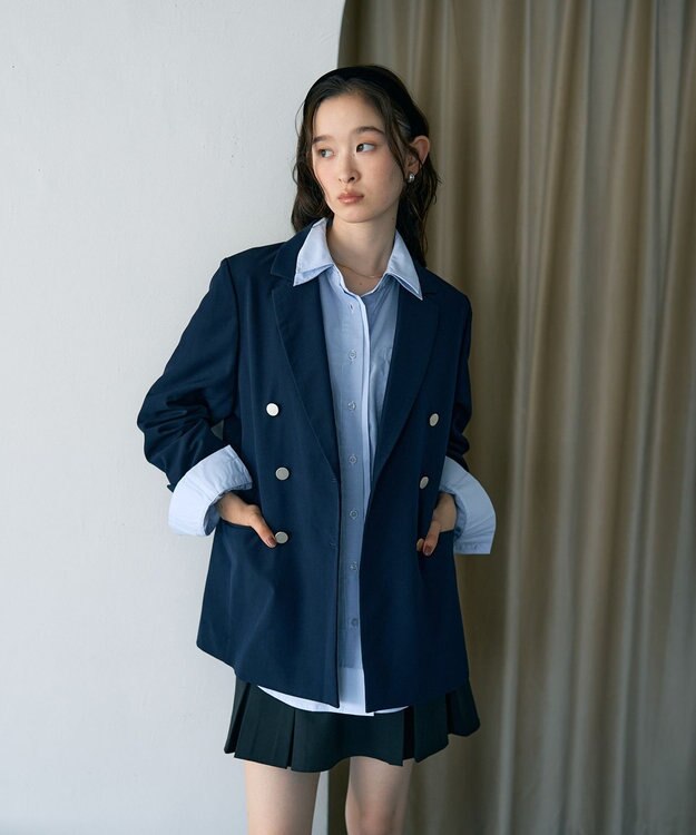 earth music&ecology テーラードジャケット Navy