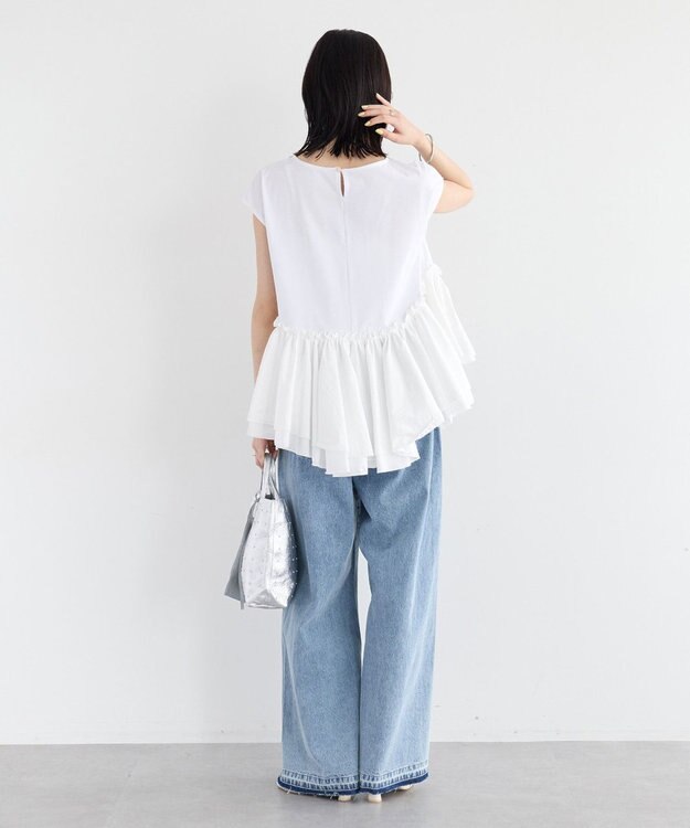 YECCA VECCA アシメペプラムカットソー Off White