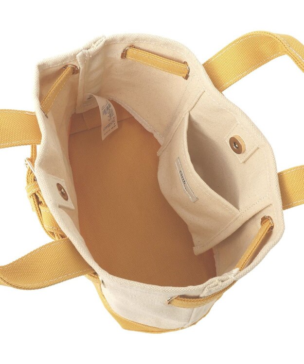 earth music&ecology 【Mサイズ】ベルトキャンバストートバッグ Yellow