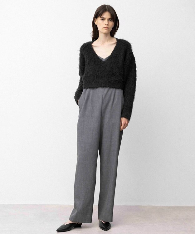 NAVE 【Nave】ウールポリエステルツイル オールインワン トップグレー系