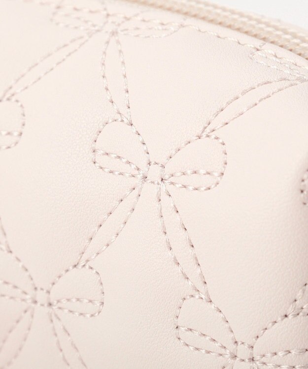 Maison de FLEUR リボンキルティングロングポーチ Light Pink
