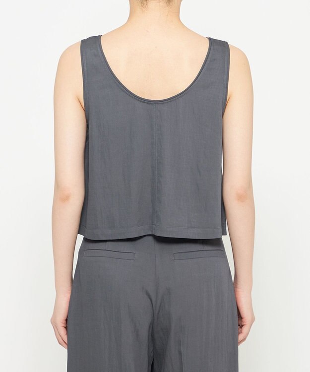 uncrave ドレープツイル Vネックトップス ブルーグレー