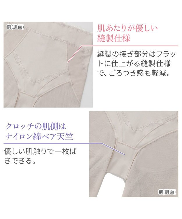 BRADELIS New York 【BRADELIS NewYork peace】おしりPラインレーシーロングショーツ23 パールグレージュ