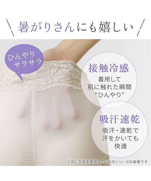 BRADELIS New York 【BRADELIS NewYork peace】おしりPラインレーシーロングショーツ23 パールグレージュ