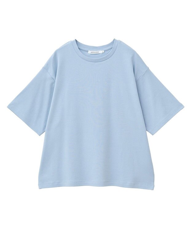 AMERICAN HOLIC 【接触冷感】スムースルーズクルーネックＴシャツ Blue