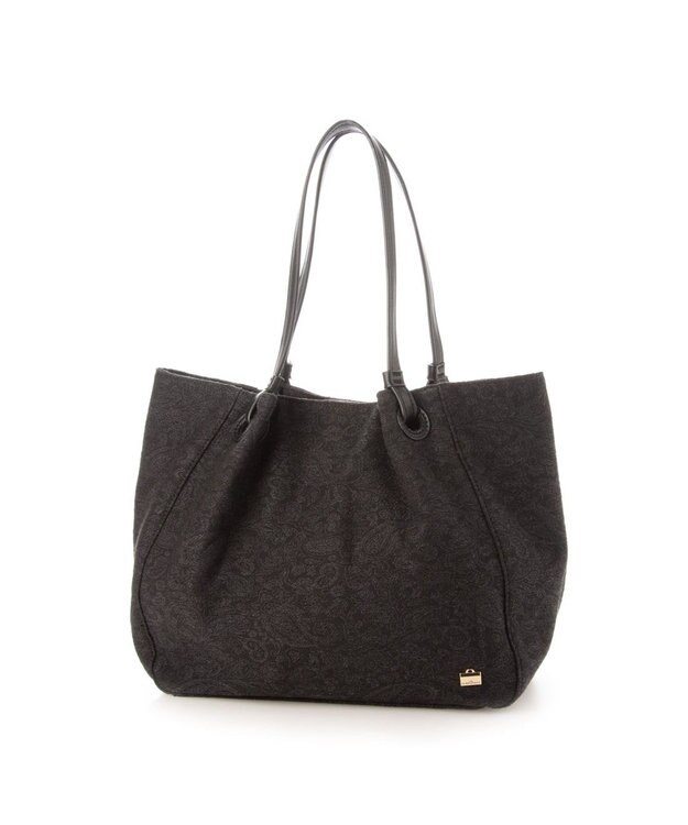 LA BAGAGERIE 【DEVEAUX】ペイズリーナチュラルミニトート ブラック