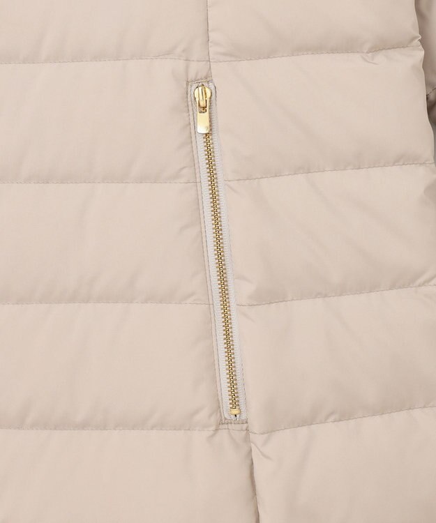 ANY SIS S 【2WAY】ノーカラーミドル ダウン ベージュ