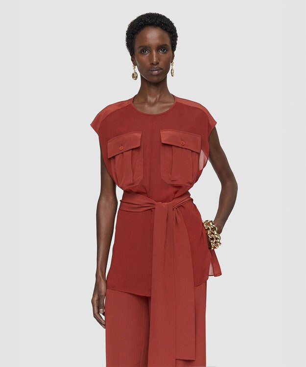 JOSEPH クレープドソワコンビ　ブラウス　KNIZA Spice