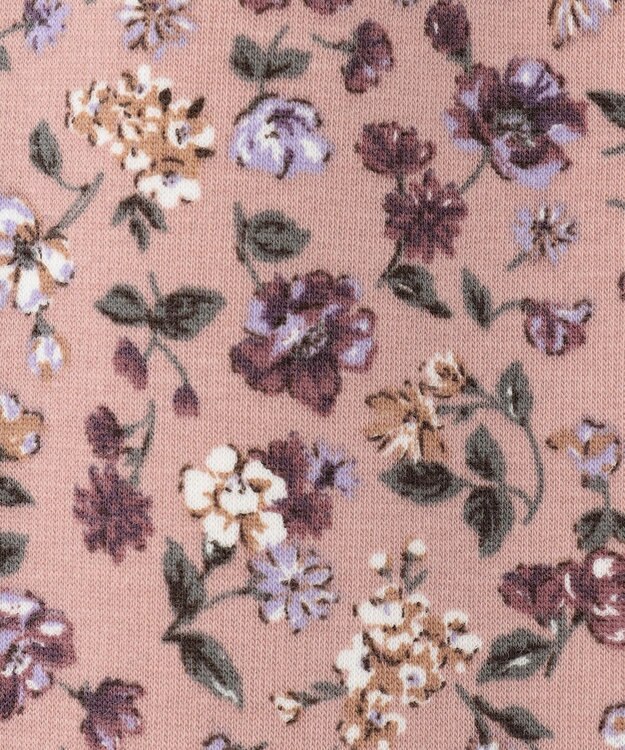 ANY KIDS 裏シャギー総柄ガーリーパンツ ベージュ×花柄