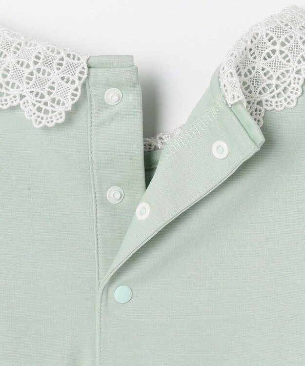 組曲 KIDS 【110-140㎝】レースカラー トレーナー ミントグリーン