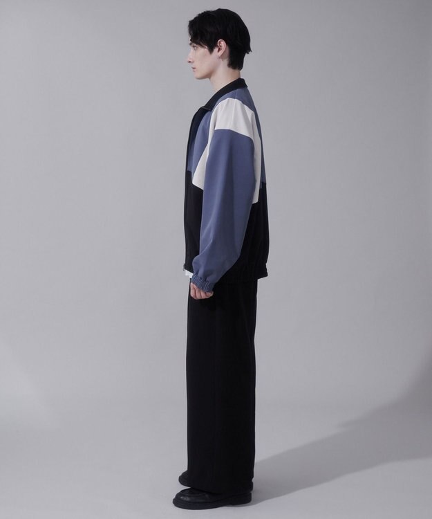 WEGO トロミスタンドブルゾン サックス