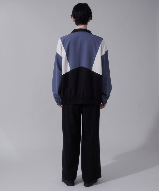 WEGO トロミスタンドブルゾン サックス